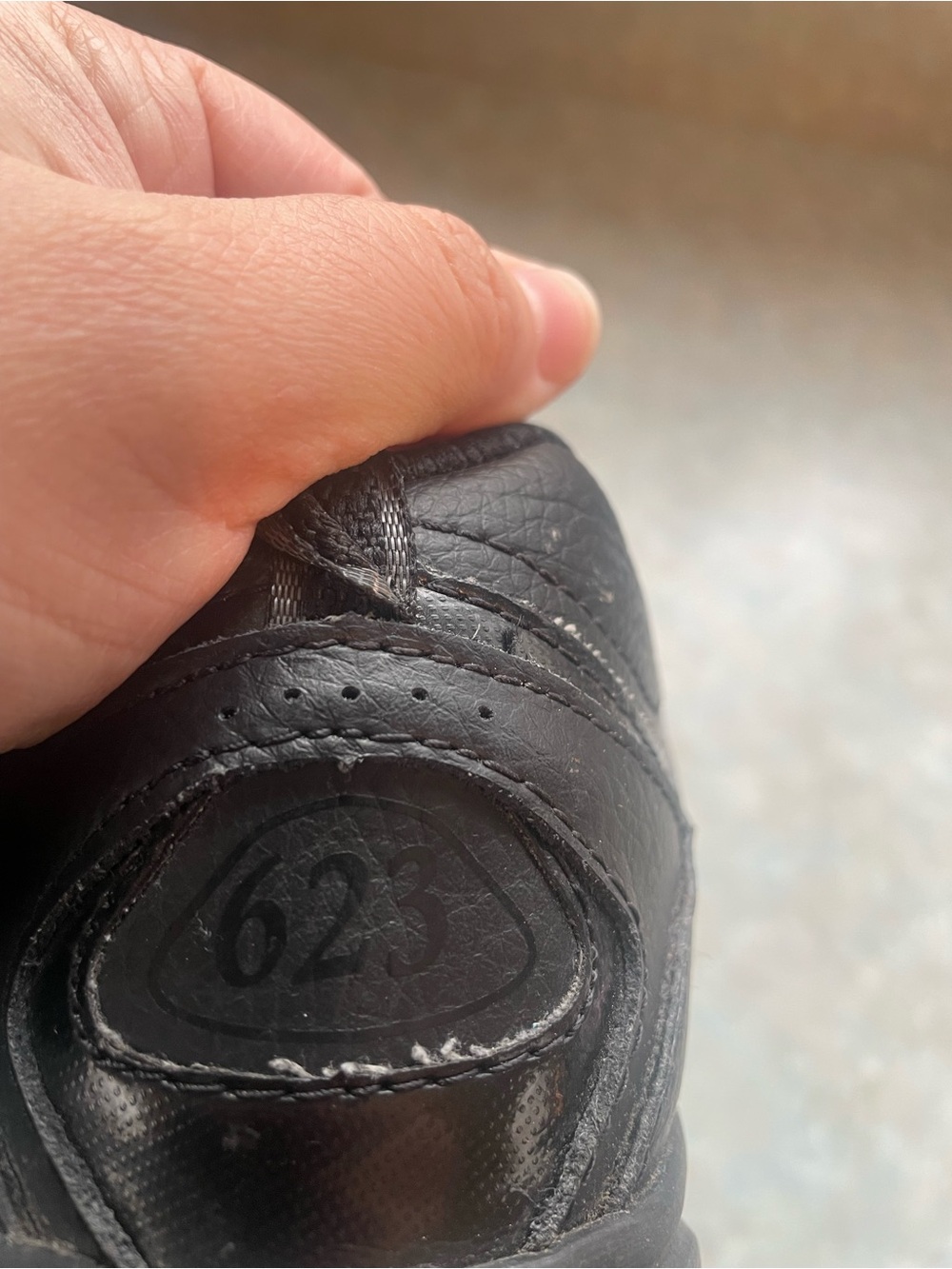 New Balance Black Leather Athletic Sneakers - Picture 8 of 8